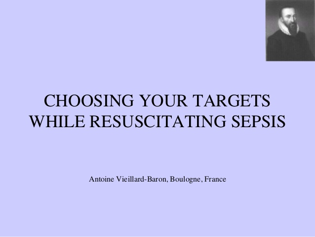 CHOOSING YOUR TARGETS WHILE RESUSCITATING SEPSIS