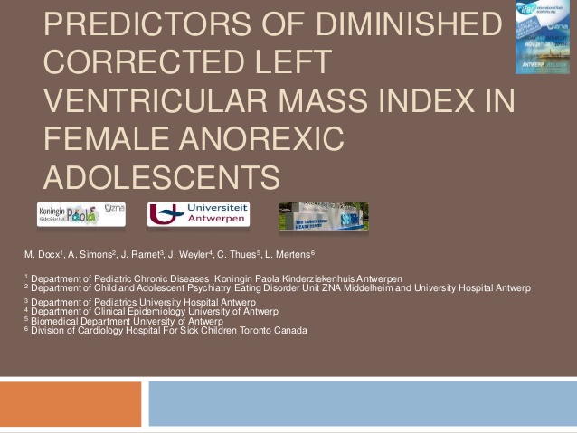 Predictors of diminished corrected left ventricular mass index in female anorexic adolescents