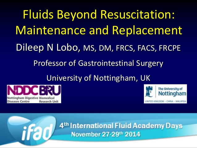Fluids Beyond Resuscitation: Maintenance and Replacement