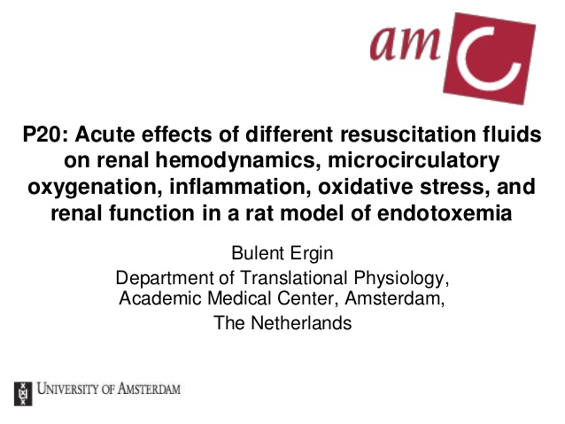 P20: Acute effects of different resuscitation fluids on renal hemodynamics, microcirculatory oxygenation, inflammation, oxidative stress, and renal function in a rat model of endotoxemia