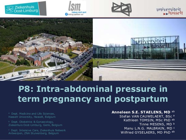 P8: Intra-abdominal pressure in term pregnancy and postpartum